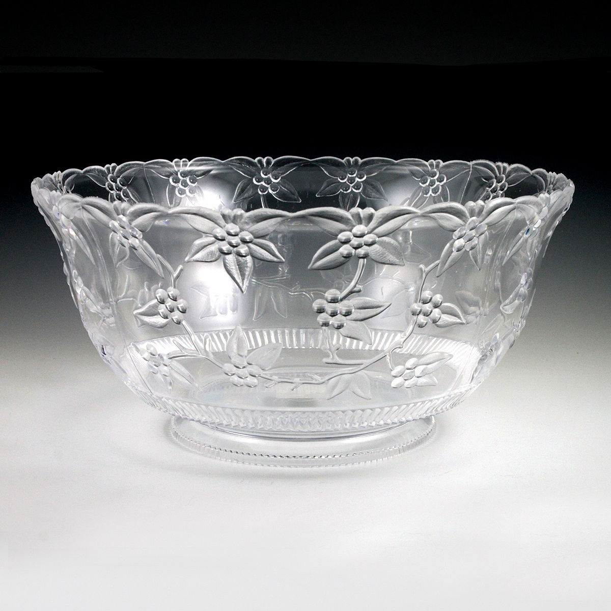 12 qt. Crystalware Large Punch Bowl Plastic Cups