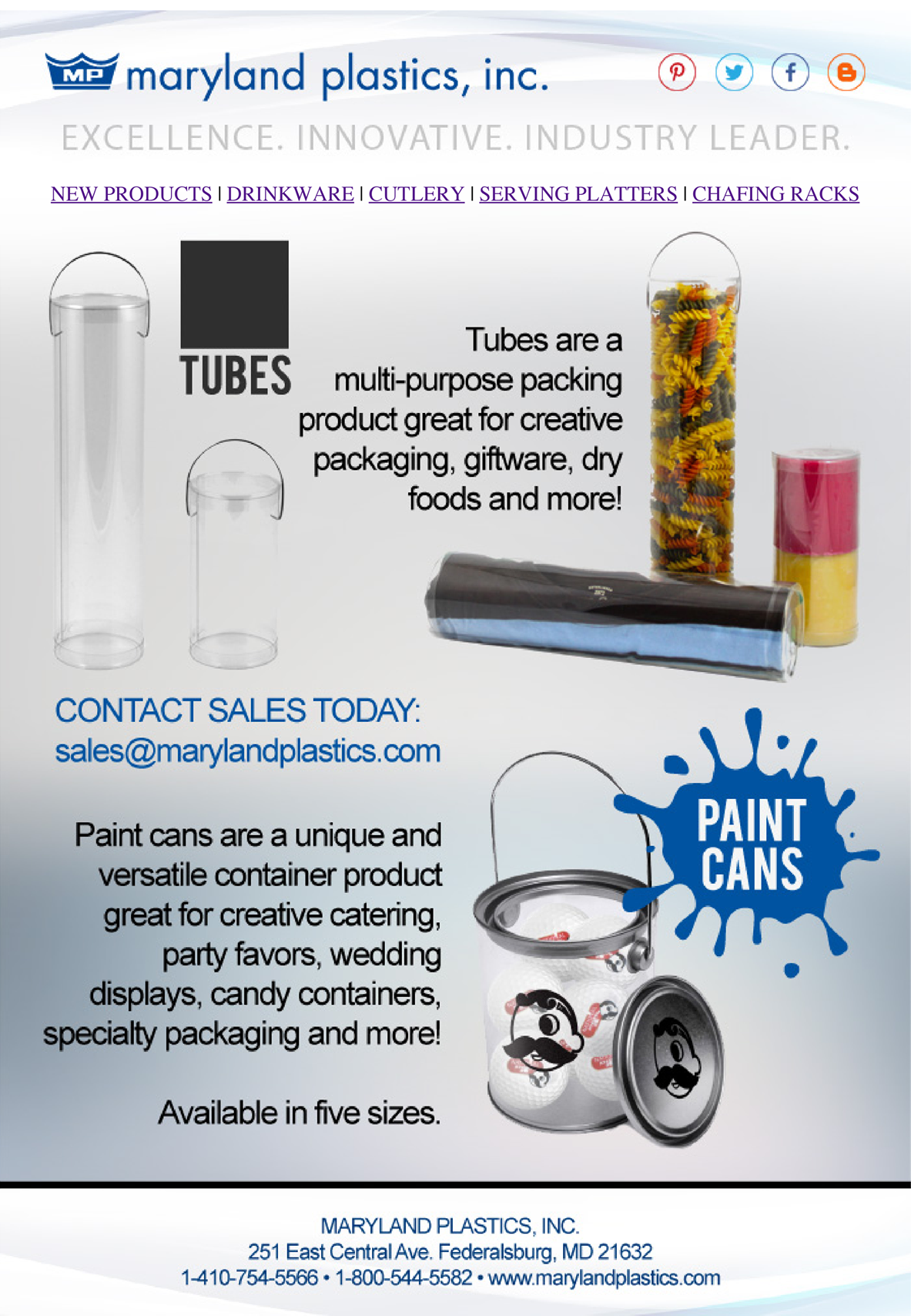 Paint Cans & Tubes from Maryland Plastics